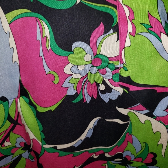 Talbots 12 nehru button collar multicolored floral - Picture 7 of 13